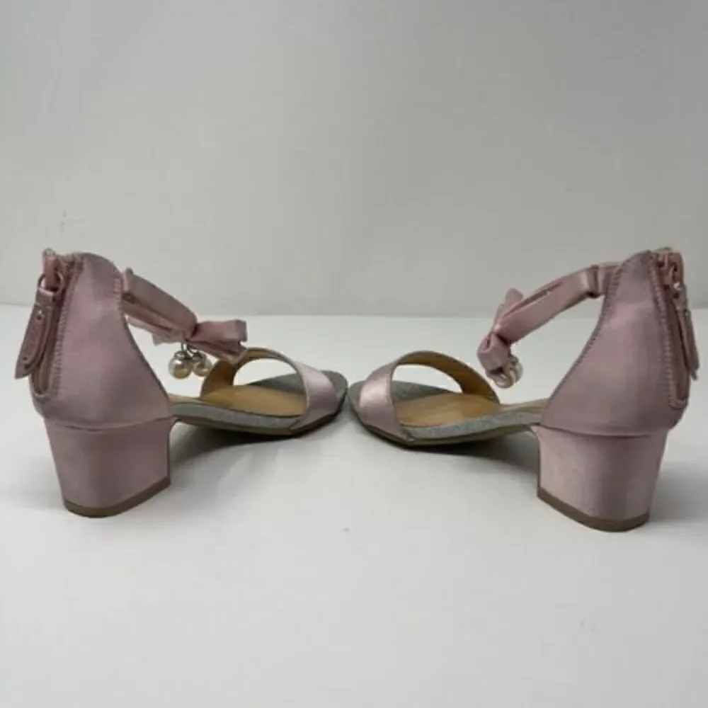 Kids Dress Shoes Girls Badgley Mischka Size 1 Heels Sparkly Gold Pernia Velma